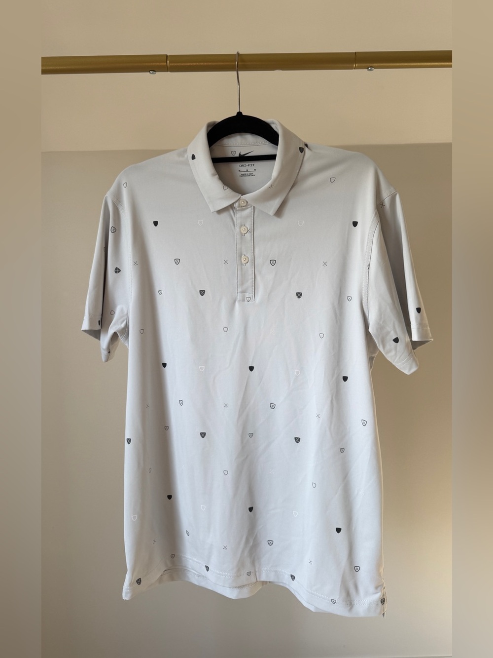 Nike Dri-FIT Player Heritage Print Golf Polo sz M